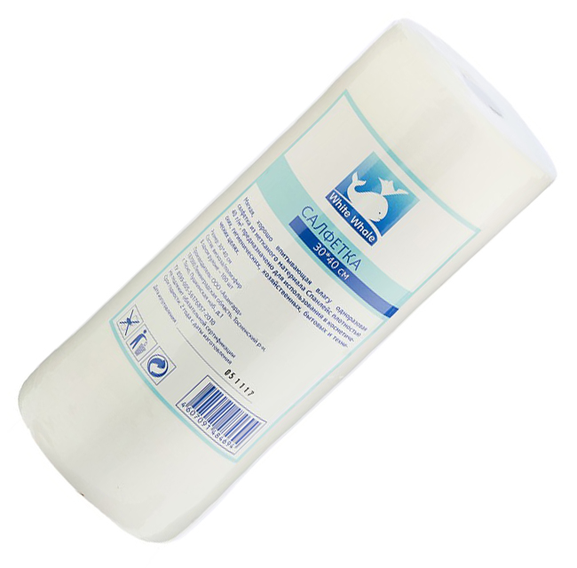 Салфетки 30*30 спанлейс, 40 гр/м2 (100 шт/РУЛОН)