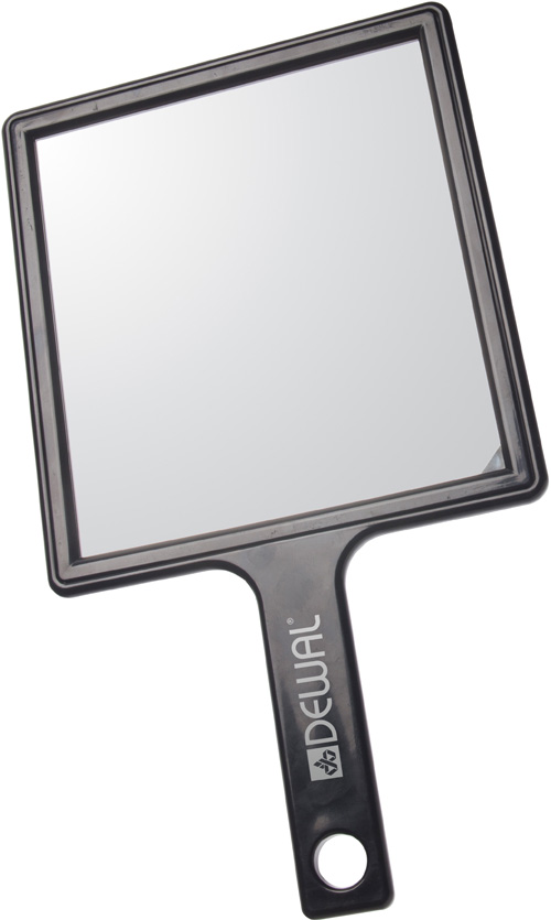MR-052 Зеркало заднего вида DEWAL пластик черное с ручкой, 21,5х23,5см