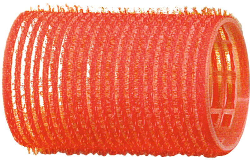 R-VTR4 Бигуди-липучки DEWAL, красные d 36 мм 12 шт/уп