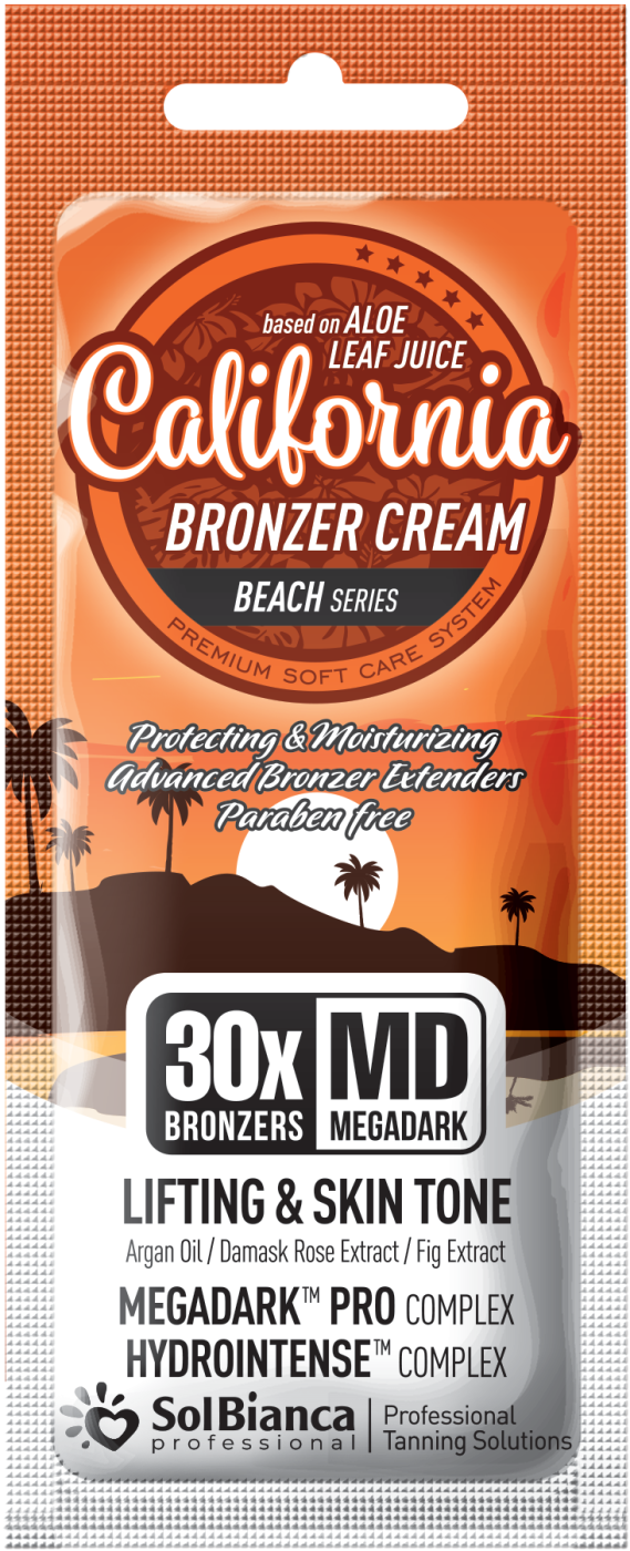 Крем-автозагар CALIFORNIA 30x bronzer, с маслом арганы. экстрактами дамасской розы и инжира, 15 мл