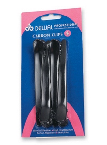 CL2522 Зажим для волос DEWAL черный, карбоновый, 9 см, 4 шт/уп