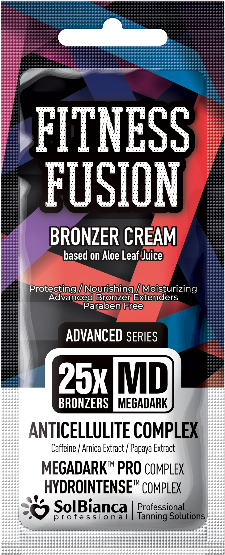 Крем-автозагар FITNESS FUSION 25x bronzer с кофеином, экстрактами арники и папайи, 15 мл